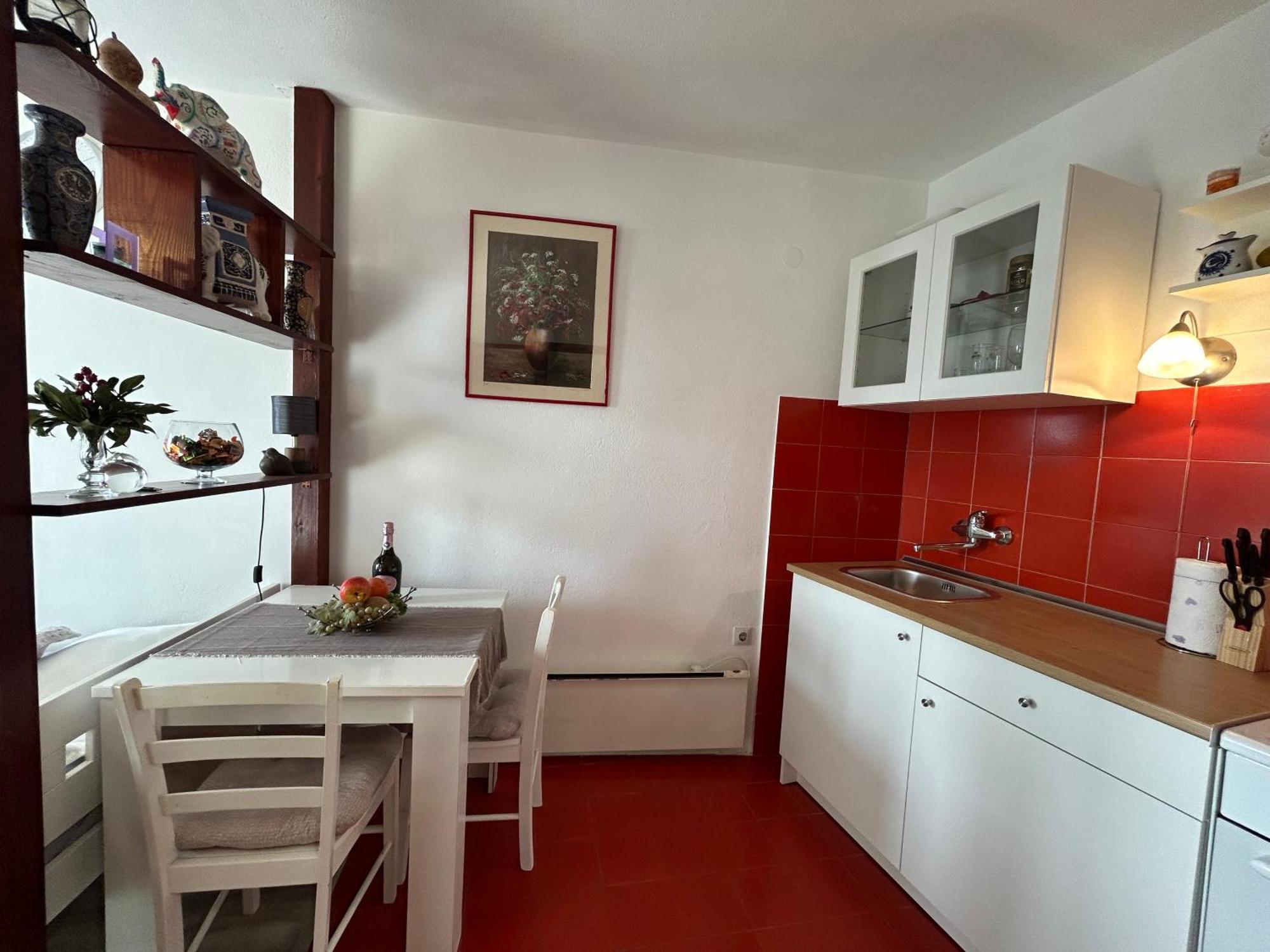 Seafront Studio Apartment+Balcony Подгора Экстерьер фото